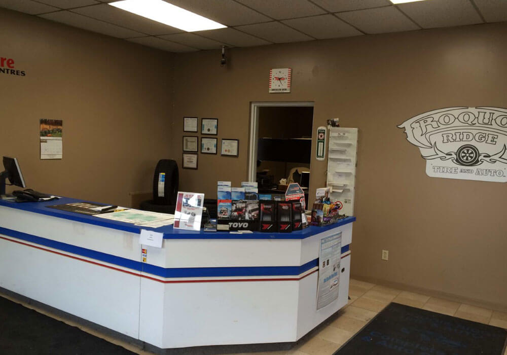 Our welcoming front desk and service counter